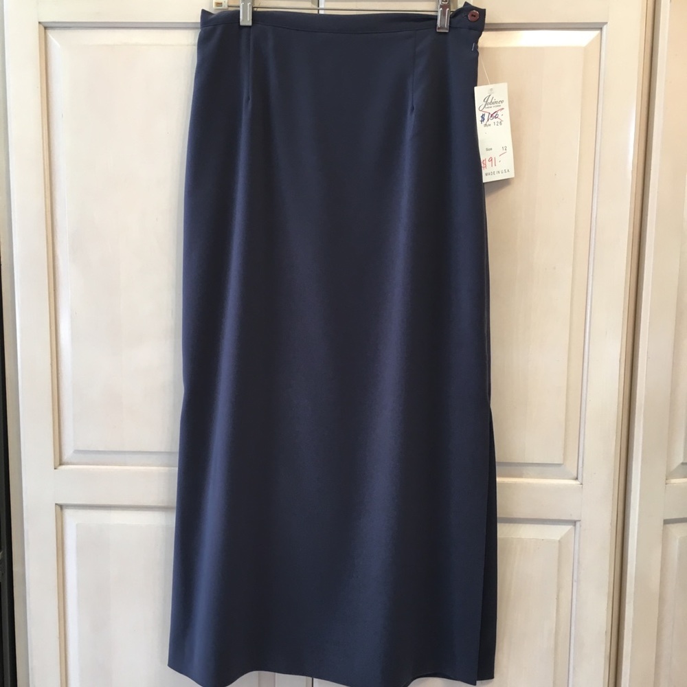 NWT ladies straight maxi skirt , shiny gray